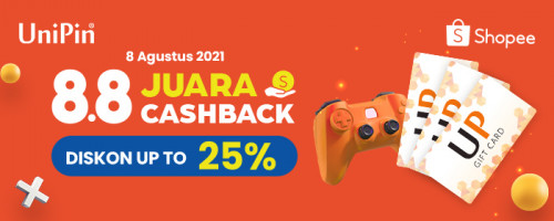 Diskon hingga 25% di 8.8 Peak Day Shopee